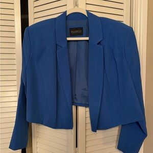 Eloquii Women's Vibrant Blue Cropped Blazer